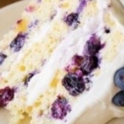 Lemon Blueberry Cake with Lemon Blueberry Cream Cheese