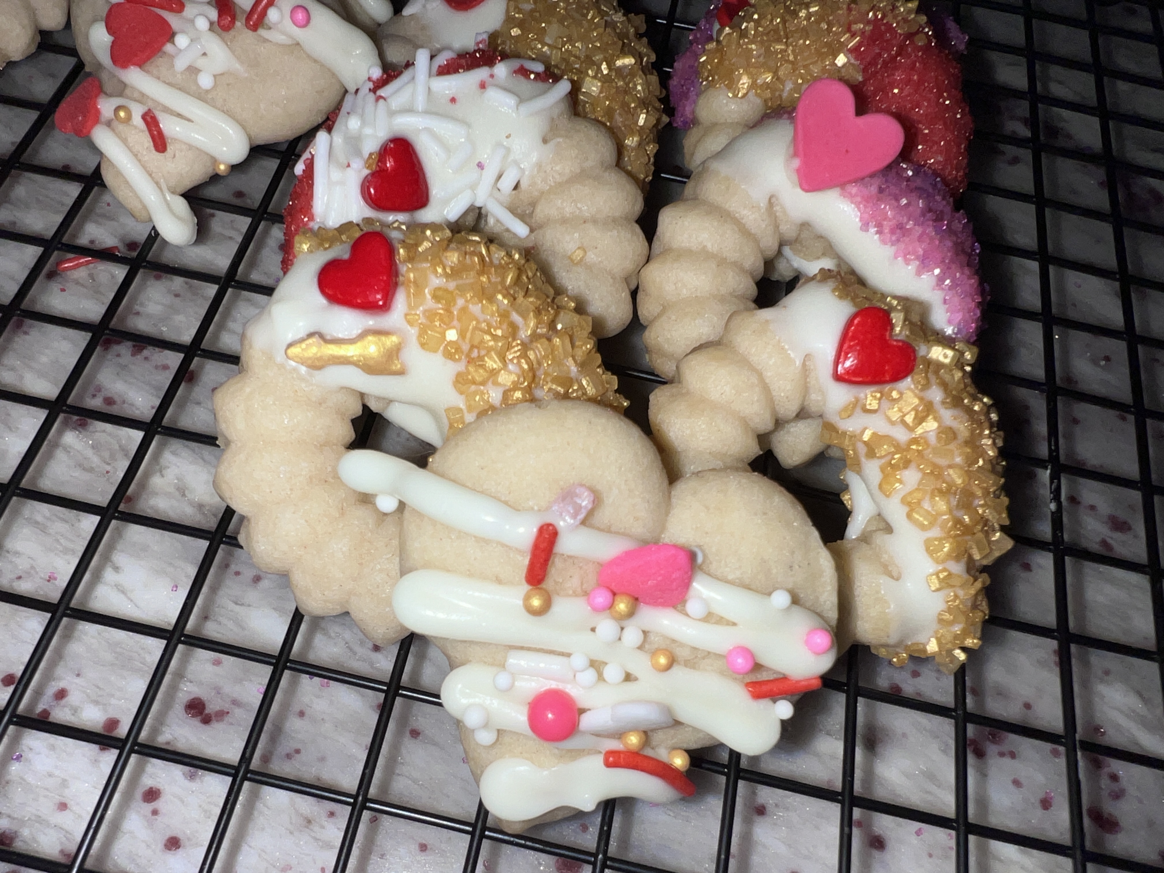 Pint Jar of Dipped Butter Cookies 