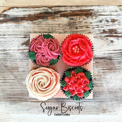 Floral Cupcake 4 Pack