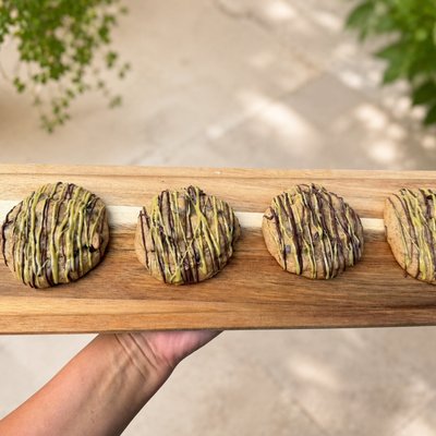 Pistachio Dark Chocolate Cookies
