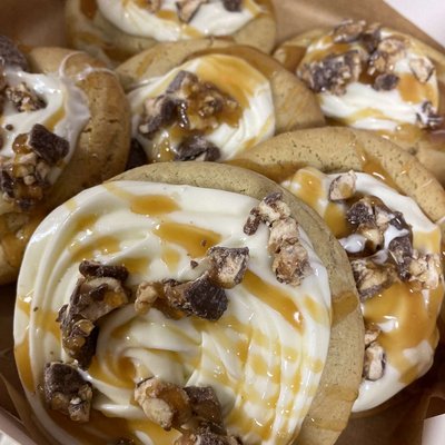 Jumbo Peanut Butter Snickers Cookies