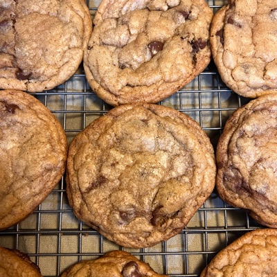 12 Brown Butter Chocolate Chip Cookies