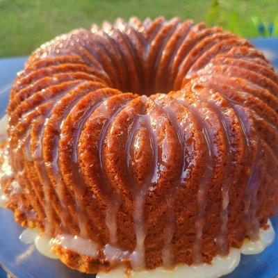 Brown Sugar Pound Cake With Browned Butter Whipped Icing  Or Glaze