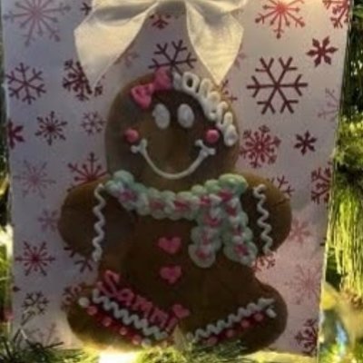 Jumbo Personalized Gingerbread Cookies Packaged To Gift