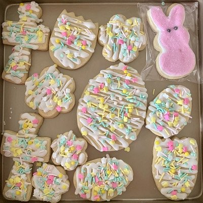 Cookies - 1 Dozen Iced Sugar Cookies With Sprinkles