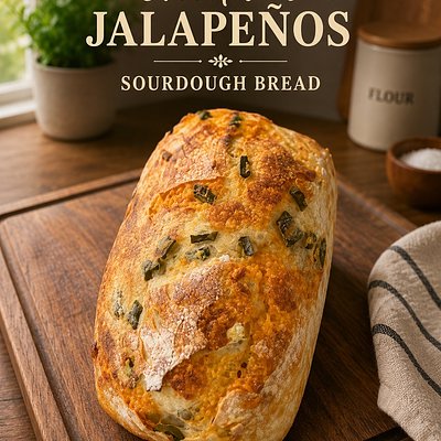 Cheddar Jalapeño Sourdough Loaf