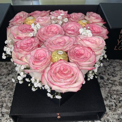 Chocolate Covered Strawberry Rose Boxes