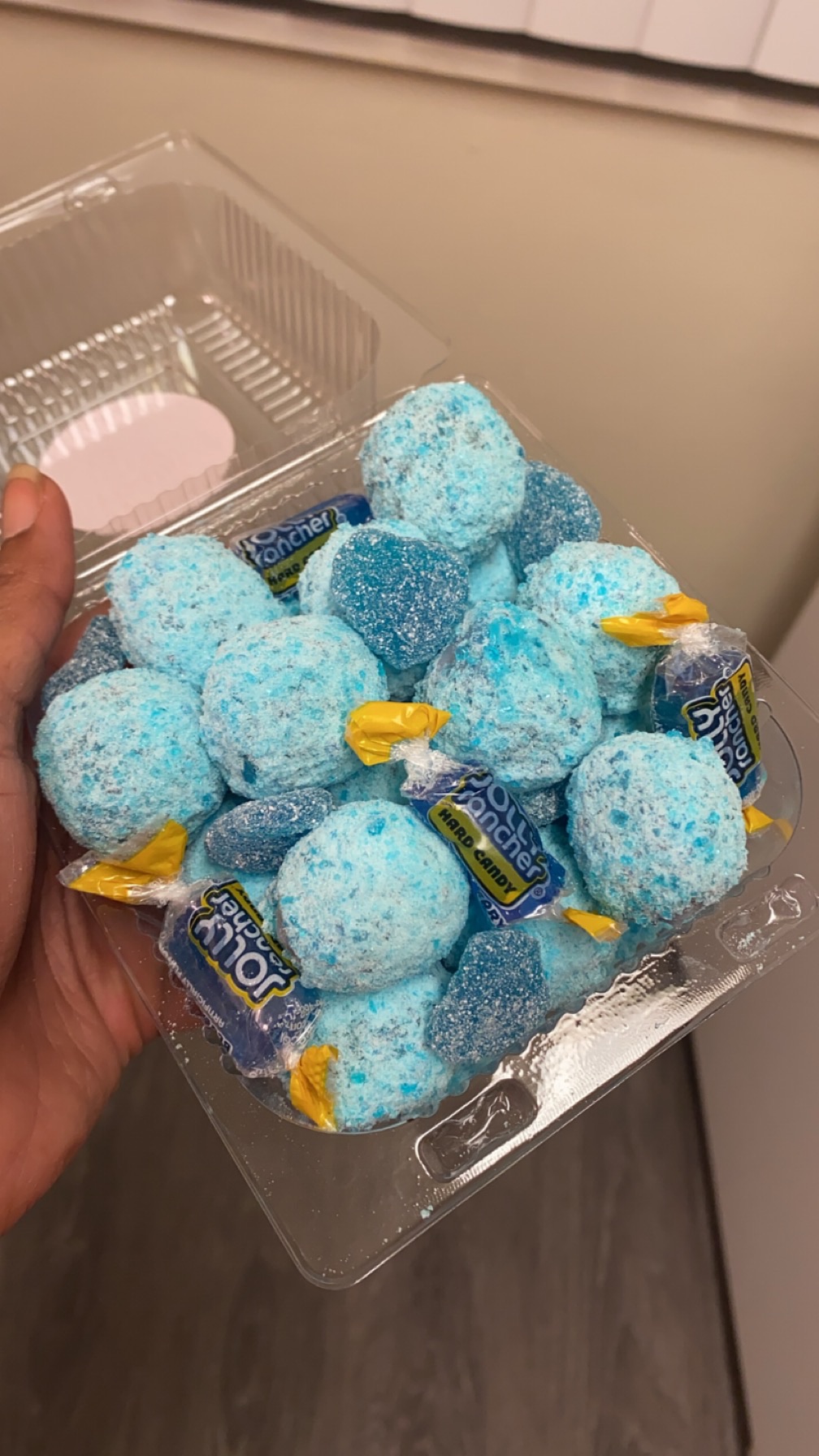 Blue Raspberry Candied Grapes