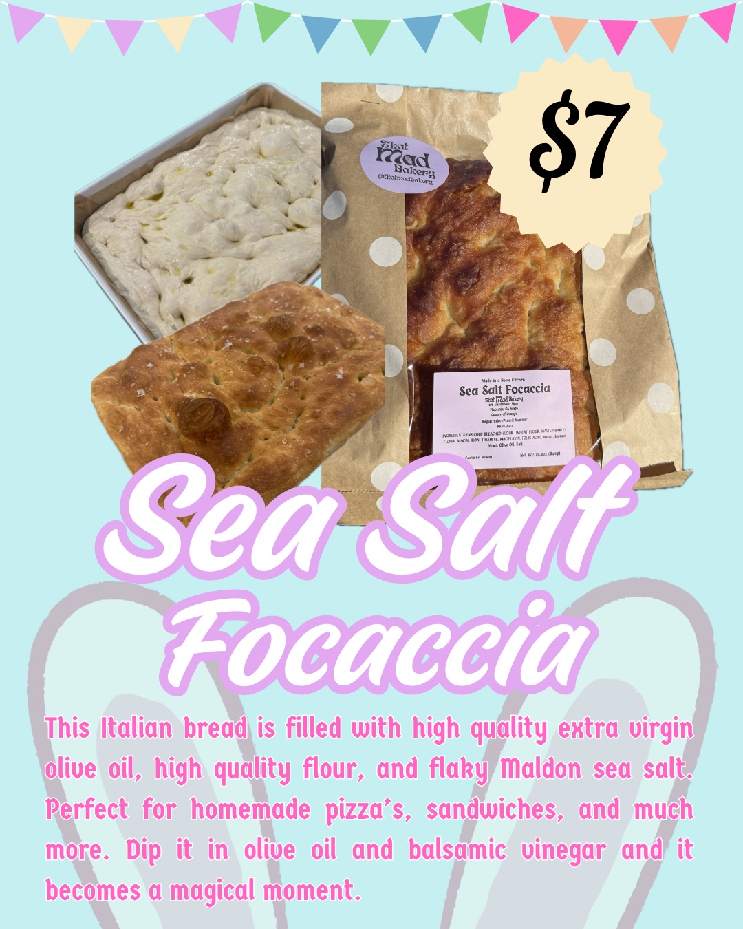 Sea Salt Focaccia Bread 