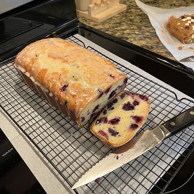 Blueberry Lemon Bread With Lemon Glaze