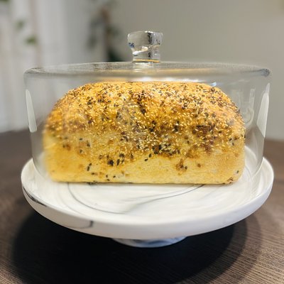 Everything Bagel Sourdough Loaf -Sliced