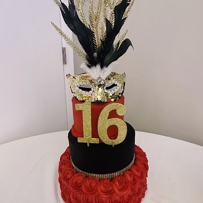 3 Tier Cake 6 Inch, 8 Inch And 10 Inch Cake (75 Servings)
