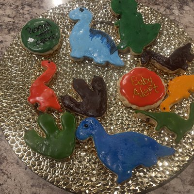 Dinosaur Sugar Cut-out Cookies