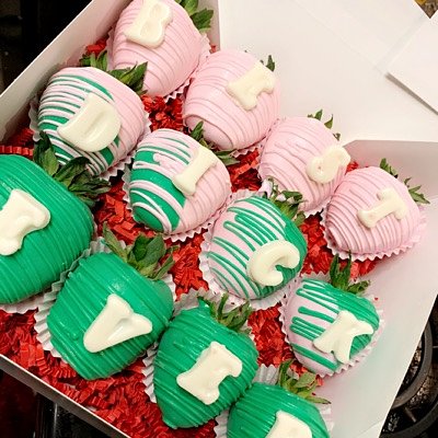 Custom Message Chocolate Covered Strawberries(12)