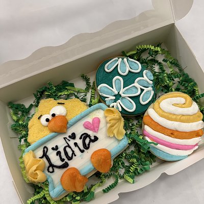 Personalized Wrapped  Easter Chick With Mini Eggs