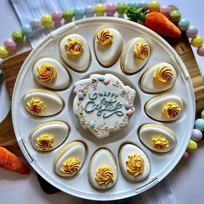 Deviled Egg Easter Cookie Platter