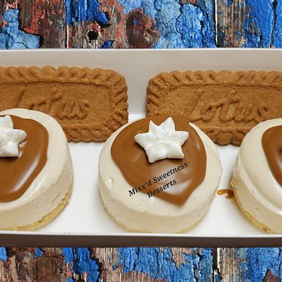 6 Mini Cookie Butter Cheesecake Bites