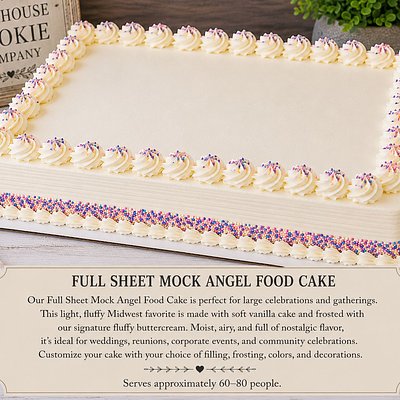 Full Sheet Mock Angel Food Cake