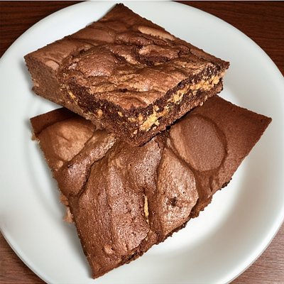 Peanut Butter Stuffed Brownies 
