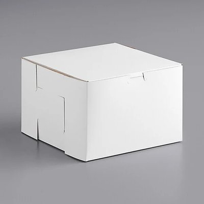 9" x 9" x 6" White Cake Box