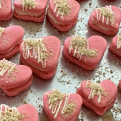 Heart Macarons