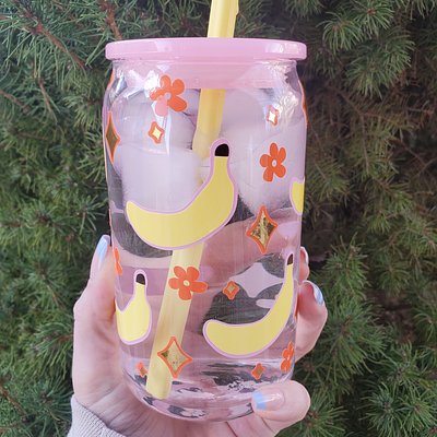 🍌Bananas Color Changing Glass Tumbler 