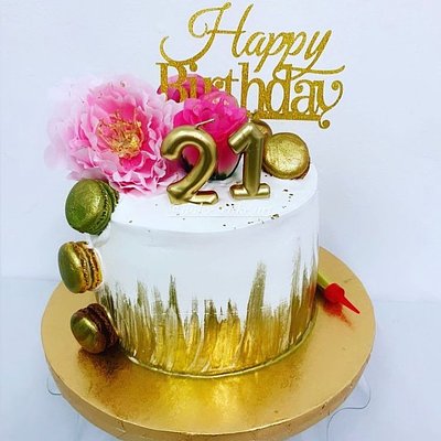 Flower Macarons 21 Cakes  8” Inches 