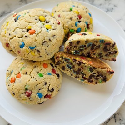 Huge M&M Cookies
