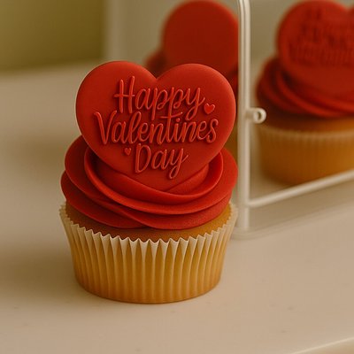 Valentines Fondant Cupcakes (12)