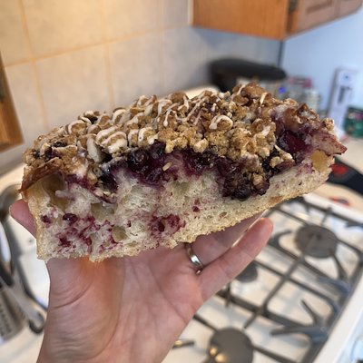 Blueberry Crumble Focaccia
