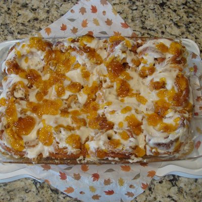 Peach Cinnamon rolls