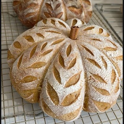 Pumpkin Shaped Sourdough Loaf