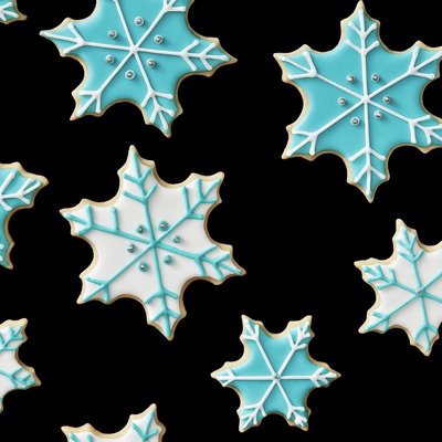 Snowflake Cookies DIY (12) Various Sizes