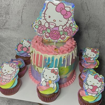 6inch Cake With Cupcakes