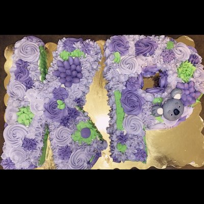 Number/Letter Cakes Double Layered (individual Or Double)