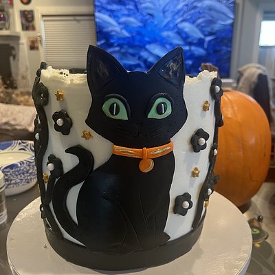Black Cat Theme Cake