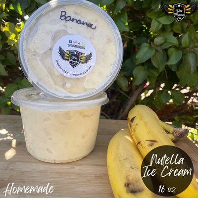 12oz Homemade Banana Ice Cream 