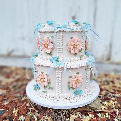 8 And 10 Inch Custom 2 Tiered Cake