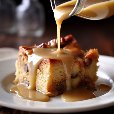 Bread Pudding With Pecan Praline Sauce