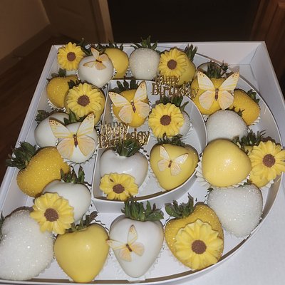 Letter Shaped Boxed Chocolate Covered Strawberries 