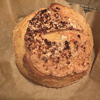 Half Everything Bagel Sourdough Loaf
