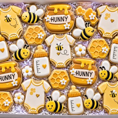 Baby Shower Beehive Theme Cookies